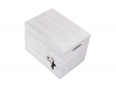 Basket, REINDEER CUT-OUT WOODEN BOX
