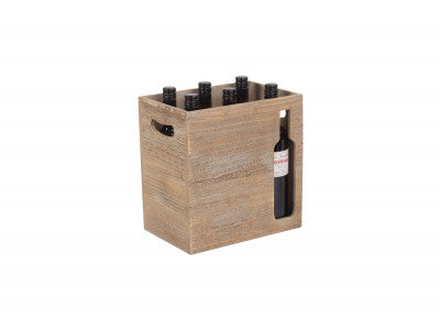 Basket, 6 WINE BOTTLE CUT-OUT CARRIER