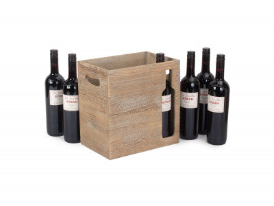 Basket, 6 WINE BOTTLE CUT-OUT CARRIER