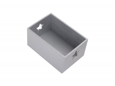 Basket, SILVER STAR CUT-OUT WOODEN BOX