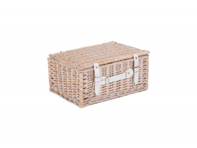 "Basket, 16" WHITE HAMPER"
