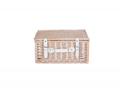 "Basket, 16" WHITE HAMPER"