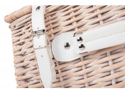 "Basket, 16" WHITE HAMPER"