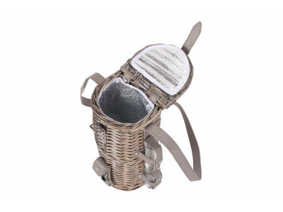 Basket, SINGLE BOTTLE & 2 CARTRIDGE GLASS CARRIER with SHOULDER STRAP