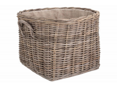 Basket, GRAND RATTAN CORDURA LINED LOG BASKET