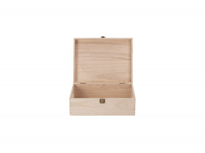 "Basket, 12" UNVARNISHED WOODEN BOX"