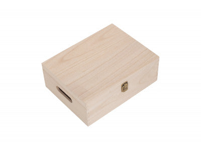 "Basket, 12" UNVARNISHED WOODEN BOX"