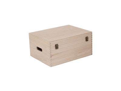 "Basket, 16" UNVARNISHED WOODEN BOX"