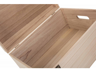 "Basket, 16" UNVARNISHED WOODEN BOX"