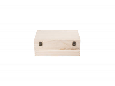 "Basket, 14" UNVARNISHED WOODEN BOX"