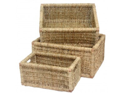 Basket, EXTRA LARGE SEAGRASS STORAGE BASKET