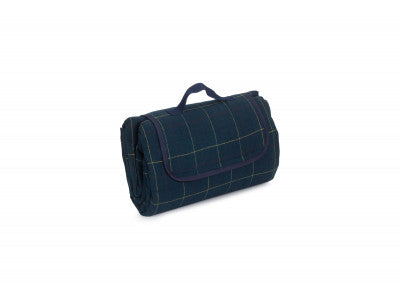 Basket, LUXURY BLUE TWEED PICNIC BLANKET