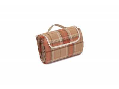 Basket, AUTUMN RED TARTAN PICNIC RUG