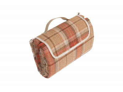 Basket, AUTUMN RED TARTAN PICNIC RUG