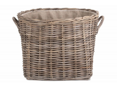 Basket, GRAND RATTAN CORDURA LINED LOG BASKET