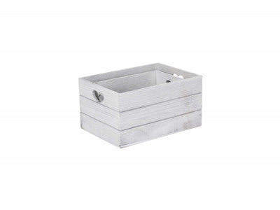Basket, Set of 2 VINTAGE HEART CUT-OUT CRATE 
