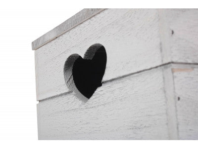 Basket, SMALL VINTAGE HEART CUT-OUT BOX