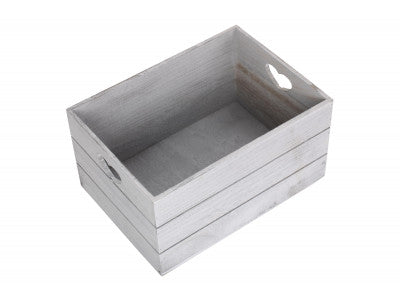 Basket, LARGE VINTAGE HEART CUT-OUT CRATE