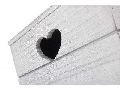 Basket, LARGE VINTAGE HEART CUT-OUT BOX
