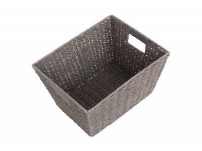Basket, DEEP GREY PAPER ROPE TRAY - SMALL
