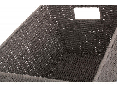 Basket, DEEP GREY PAPER ROPE TRAY - SMALL