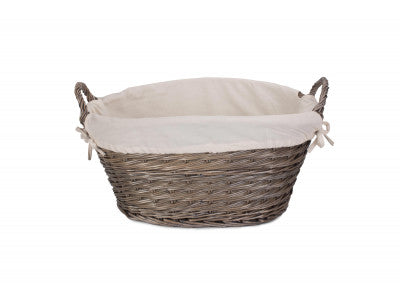 Basket, SMALL WASH BASKET with WHITE LINING