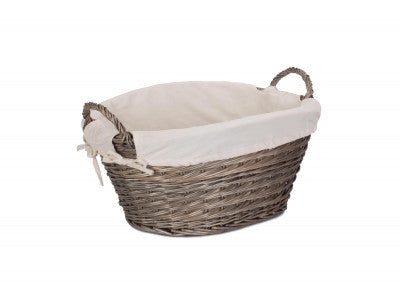 Basket, SMALL WASH BASKET with WHITE LINING
