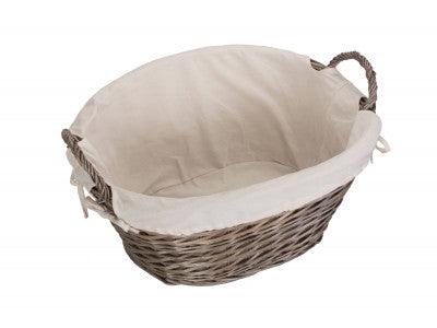 Basket, SMALL WASH BASKET with WHITE LINING