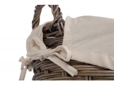 Basket, SMALL WASH BASKET with WHITE LINING