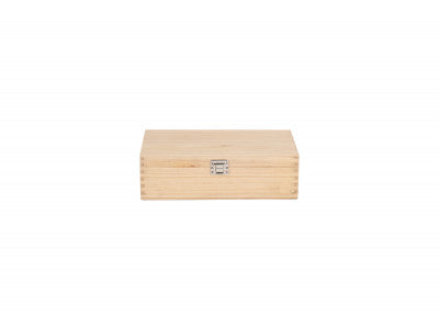 Basket, TWO BOTTLE CLEAR VARNISH WOODEN BOX