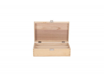 Basket, TWO BOTTLE CLEAR VARNISH WOODEN BOX