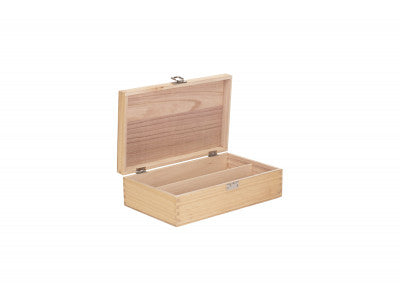 Basket, TWO BOTTLE CLEAR VARNISH WOODEN BOX