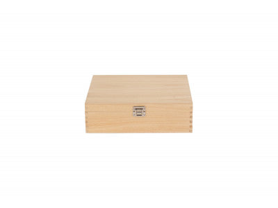 Basket, THREE BOTTLE CLEAR VARNISH WOODEN BOX