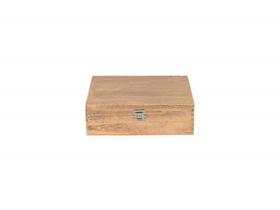 Basket, THREE BOTTLE OAK EFFECT WOODEN BOX