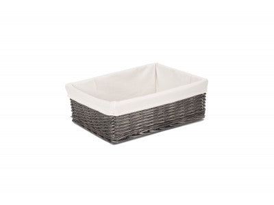 Basket,  LARGE ANTIQUE WASH FINISH TRAY with LINING