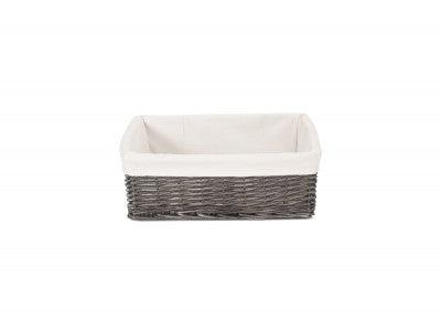 Basket,  LARGE ANTIQUE WASH FINISH TRAY with LINING