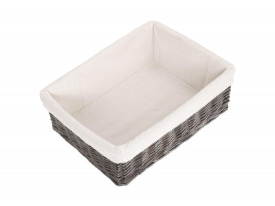 Basket,  LARGE ANTIQUE WASH FINISH TRAY with LINING