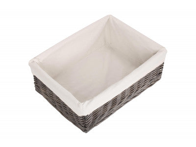 Basket, EXTRA LARGE ANTIQUE WASH FINISH TRAY with LINING
