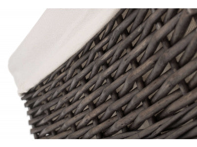 Basket, EXTRA LARGE ANTIQUE WASH FINISH TRAY with LINING