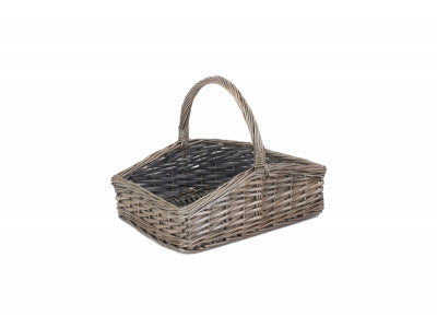 Basket, LARGE SLOPE-SIDED ANTIQUE WASH TRUG