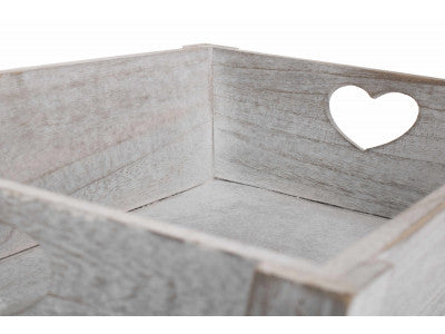 Basket, LARGE VINTAGE HEART CUT-OUT TRAY