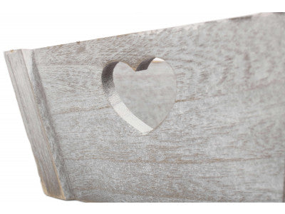 Basket, LARGE VINTAGE HEART CUT-OUT TRAY