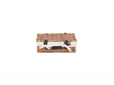 "Basket, SMALL 14" PACKAGING HAMPER with WHITE LINING"