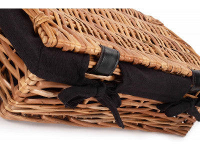 "Basket, SMALL 14" PACKAGING HAMPER with BLACK LINING"
