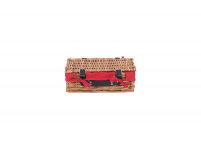 "Basket, SMALL 14" PACKAGING HAMPER with RED LINING"