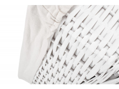 Basket, Set of 3 WHITE WICKER STORAGE BASKETS 