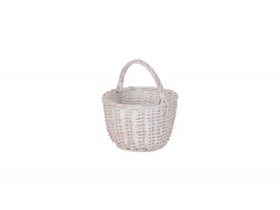 Basket, ROUND WHITE WASH SHOPPER