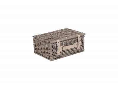 "Basket, 14" ANTIQUE WASH HAMPER"