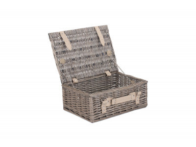 "Basket, 14" ANTIQUE WASH HAMPER"