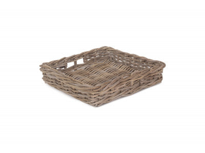 Basket, SQUARE RATTAN SERVING BASKET
